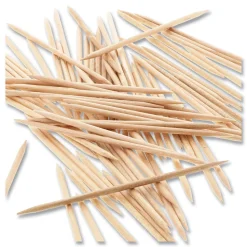AmerCareRoyal 2.5 in. Round Wood Toothpicks - Natural (96000 Toothpicks/Carton)