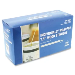 AmerCareRoyal 7.5 in. Wrapped Wood Coffee Stirrers (5000/Carton)
