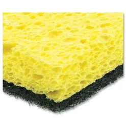 AmerCareRoyal 3.5 x 6 Heavy-Duty Scrubbing Sponge - Yellow/Green (20/Carton)