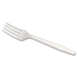 AmerCareRoyal Plastic Fork Heavyweight CPLA Cutlery - White (1000/Carton)