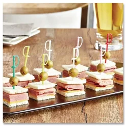 AmerCareRoyal RPP RP147 3.25 in. Plastic Sword Picks - Assorted Colors (10000/Carton)