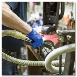 Ammex 9.5 in. 6 mil Heavy-Duty Industrial Nitrile Gloves - Large/Royal Blue (1000/Carton)