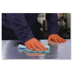 Ammex 9.06 in. 6 mil Ultra Industrial Flock-Lined Nitrile Disposable Gloves - XX-Large/Orange (500/Carton)