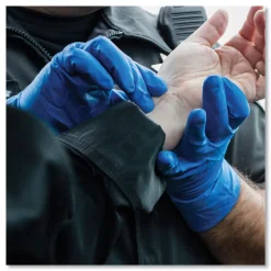 Ammex 11.6 in. Long 13 mil Powder-Free Latex Exam Gloves - Large/Blue (500/Carton)