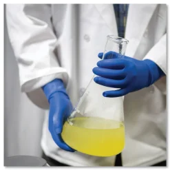 Ammex 11.6 in. Long 13 mil Powder-Free Latex Exam Gloves - Large/Blue (500/Carton)