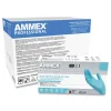 Ammex 9.5 in. Long 3 mil Powder-Free Nitrile Exam Gloves - Medium/Light Blue (1000/Carton)