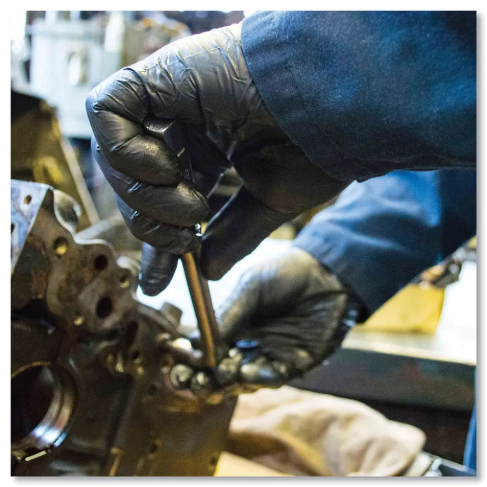 Ammex 9.5 in. Long 3 mil Powder-Free Industrial Nitrile Gloves - Small/Black (1000/Carton)