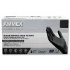 Ammex 9.5 in. Long 3 mil Powder-Free Nitrile Exam Gloves - X-Large/Black (1000/Carton)