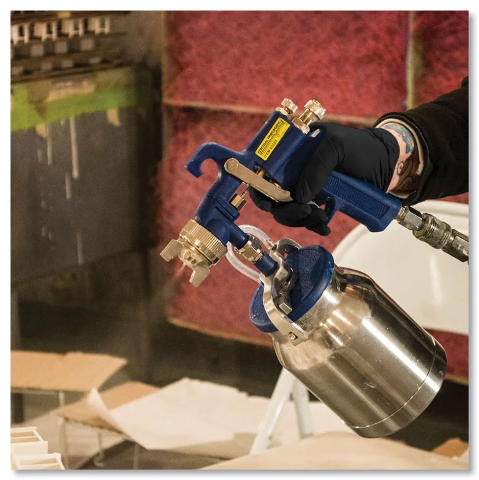 Ammex 9.5 in. Long 3 mil Powder-Free Industrial Nitrile Gloves - 2X-Large/Black (1000/Carton)