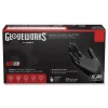 Ammex 9.5 in. Long 5 mil Powder-Free Industrial Nitrile Gloves - Large/Black (1000/Carton)