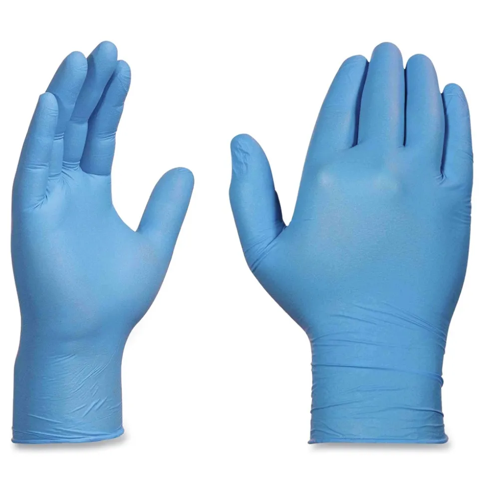 Ammex 9.5 in. Long 3 mil Powder-Free Nitrile Exam Gloves - Small/Light Blue (1000/Carton)