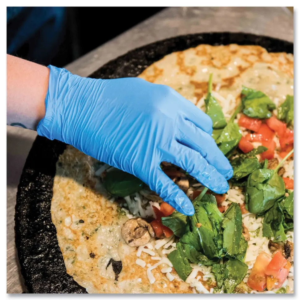 Ammex 9.5 in. Long 5 mil Thick Powder-Free Industrial Nitrile Gloves - XX-Large, Blue (1000/Carton)