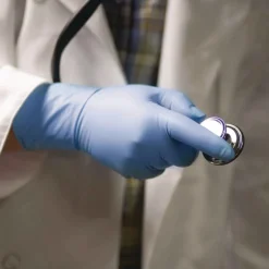 Ammex 8 mil Blue Powder-Free Nitrile Exam Gloves - X-Large, Blue (500/Carton)