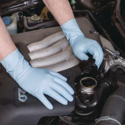 Ammex 8 mil Blue Powder-Free Nitrile Exam Gloves - Large, Blue (500/Carton)