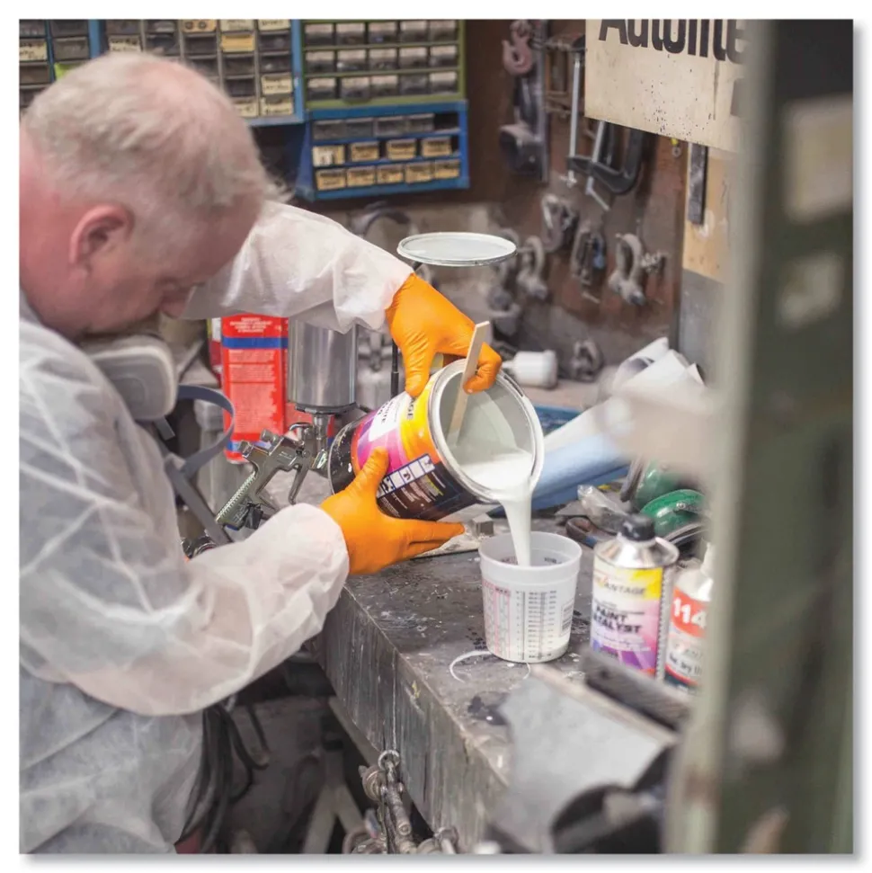 Ammex 8 mil Heavy-Duty Industrial Powder-Free Nitrile Gloves - Small, Orange (1000/Carton)