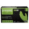 Ammex 8 mil Heavy-Duty Industrial Powder-Free Nitrile Gloves - X-Large, Green (1000/Carton)