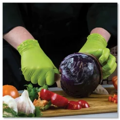 Ammex 8 mil Heavy-Duty Industrial Powder-Free Nitrile Gloves - X-Large, Green (1000/Carton)