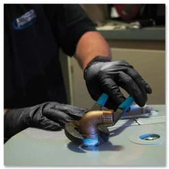 Ammex 6 mil Heavy-Duty Industrial Powder-Free Nitrile Gloves - Medium, Black (1000/Carton)