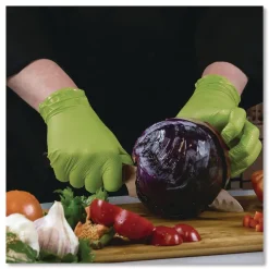 Ammex 8 mil Heavy-Duty Industrial Powder-Free Nitrile Gloves - 2X-Large, Green (1000/Carton)