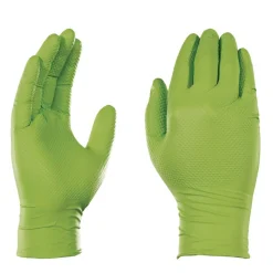 Ammex 8 mil Heavy-Duty Industrial Powder-Free Nitrile Gloves - Medium, Green (1000/Carton)