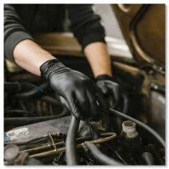 Ammex 5 mil Industrial Powder-Free Nitrile Gloves - X-Large, Black (1000/Carton)