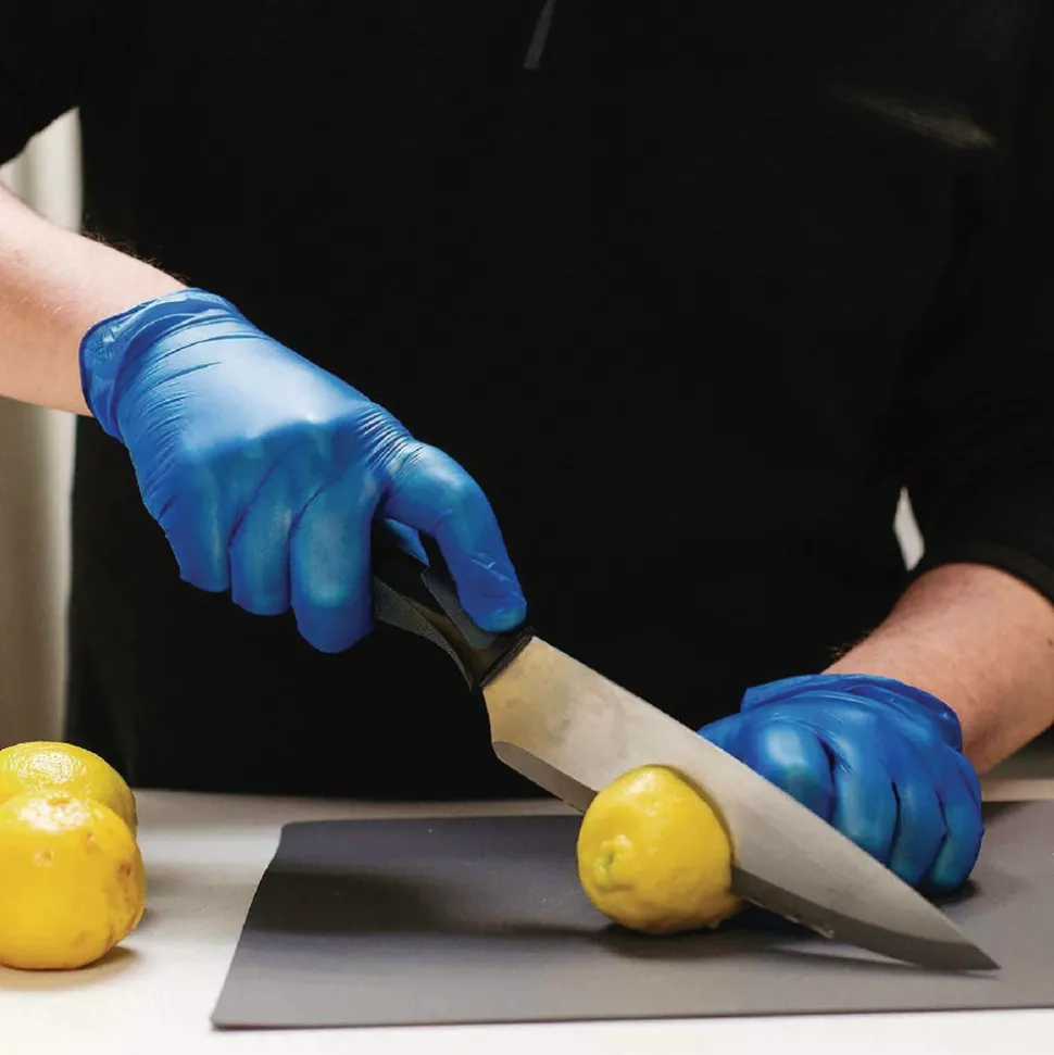 Ammex 3 mil Industrial Powder-Free Vinyl Gloves - X-Large, Blue (1000/Carton)