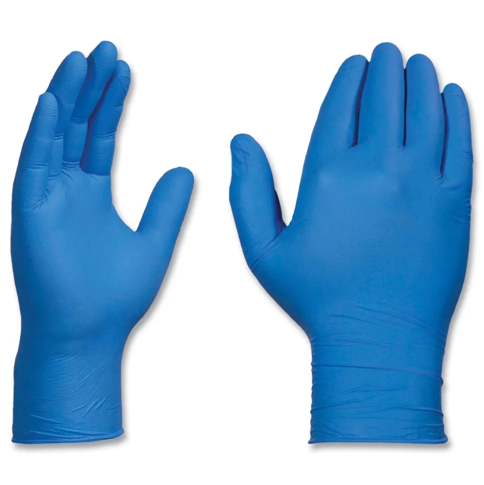 Ammex 3 mil Industrial Powder-Free Nitrile Gloves - Large, Blue (1000/Carton)
