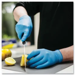 Ammex 3 mil Industrial Powder-Free Nitrile Gloves - Small, Blue (1000/Carton)
