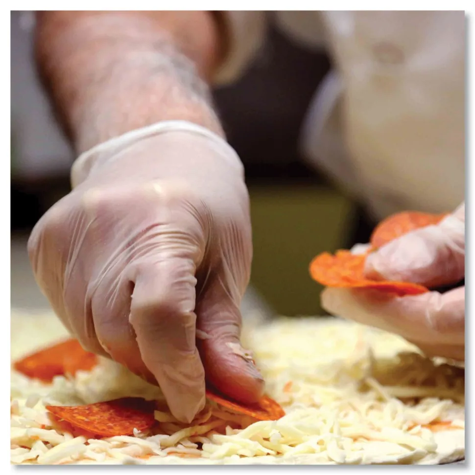 Ammex 3 mil Industrial Powder-Free Vinyl Gloves - Medium, Clear (1000/Carton)