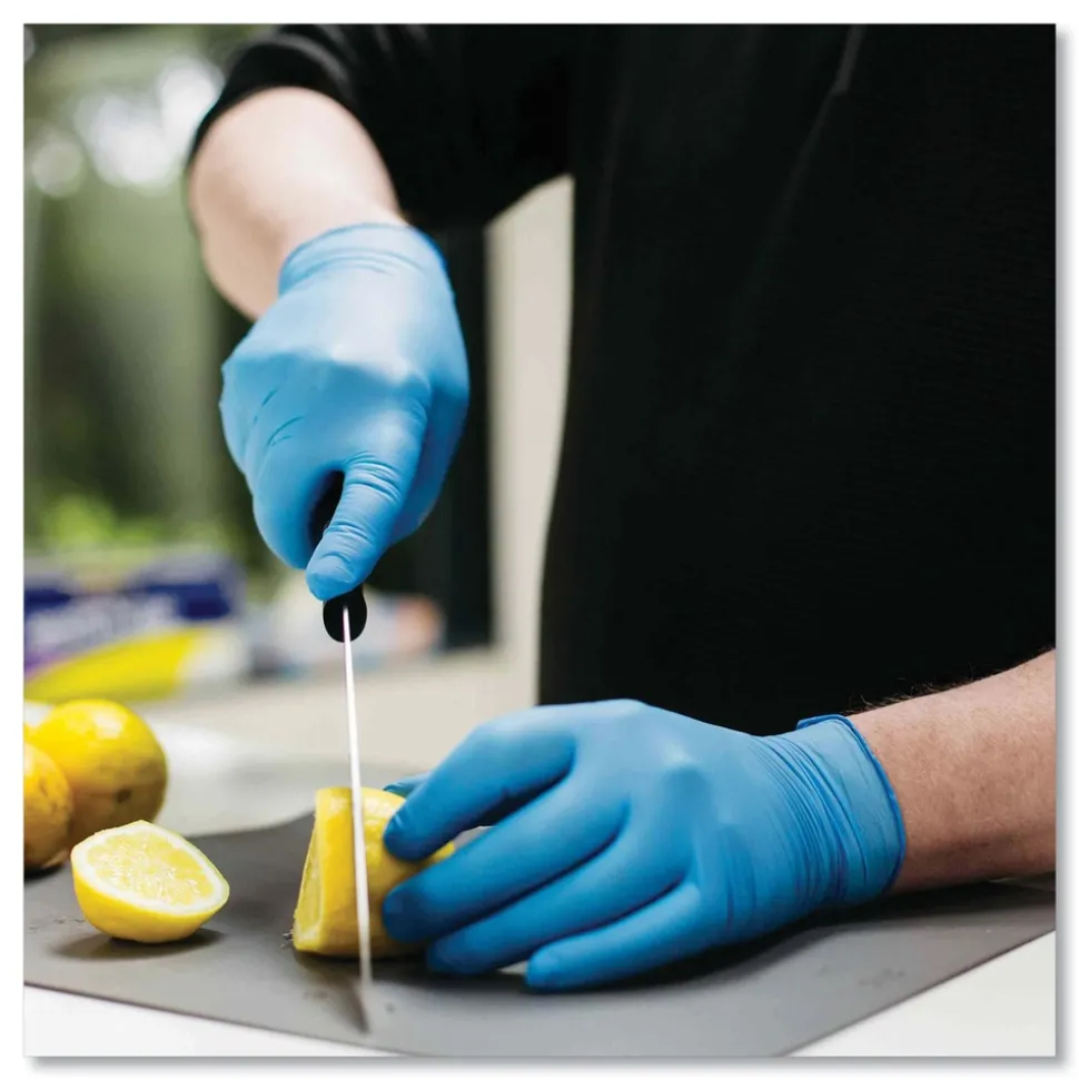 Ammex 3 mil Industrial Powder-Free Nitrile Gloves - X-Large, Blue (1000/Carton)