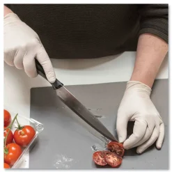 Ammex 4 mil Powder-Free Latex Disposable Gloves - Large, Ivory (1000/Carton)