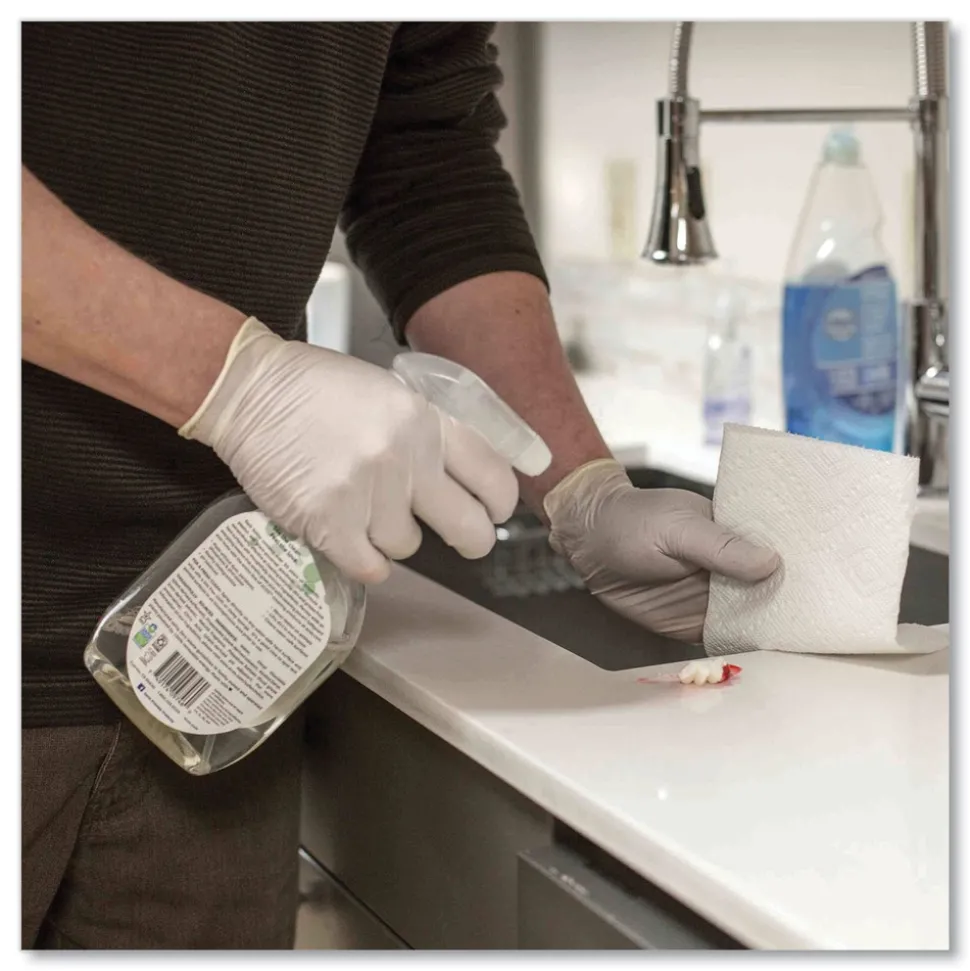 Ammex 4 mil Powder-Free Latex Disposable Gloves - Large, Ivory (1000/Carton)