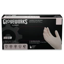Ammex 4 mil Powder-Free Latex Disposable Gloves - Small, Ivory (1000/Carton)