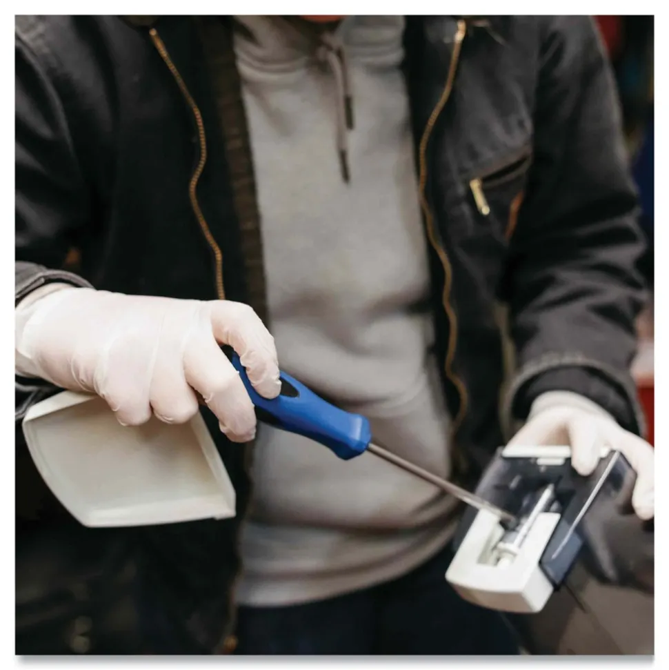 Ammex 4 mil Powder-Free Latex Disposable Gloves - Medium, Ivory (1000/Carton)