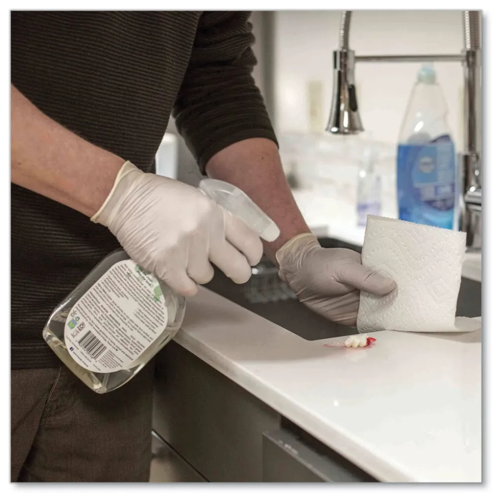 Ammex 4 mil Powder-Free Latex Disposable Gloves - Medium, Ivory (1000/Carton)