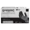 Ammex 6 mil Powder-Free Nitrile Exam Gloves - Small, Black (1000/Carton)