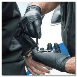 Ammex 6 mil Powder-Free Nitrile Exam Gloves - 2X-Large, Black (1000/Carton)