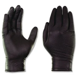 Ammex 6 mil Powder-Free Nitrile Exam Gloves - X-Large, Black (1000/Carton)