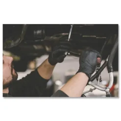 Ammex 6 mil Powder-Free Nitrile Exam Gloves - Large, Black (1000/Carton)