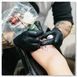 Ammex Nitrile Exam Gloves, Powder-Free, 3 mil, Small, Black, 100/Box, 10 Boxes/Carton