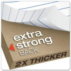 Ampad 8.5 x 11.75 Narrow Rule Double Sheet Pads - White (100-Sheets/Pad)