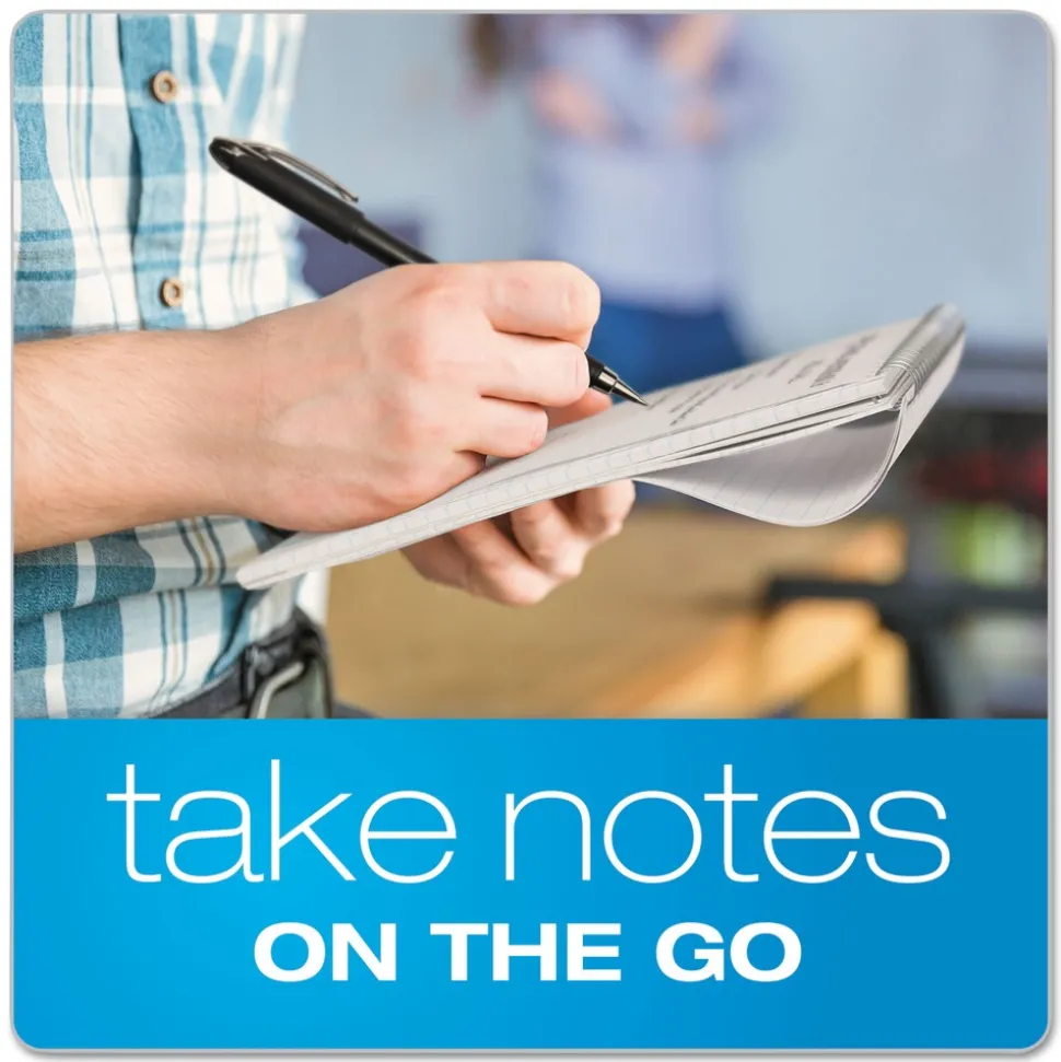 Ampad Earthwise by Ampad 4 x 8 Gregg Rule Recycled Reporter's Notepad - White Cover/White Sheets