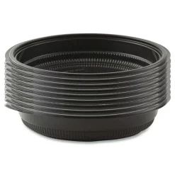 Anchor 32 oz. 8.5 in. Diameter x 1.92 in. Plastic MicroRaves Incredi-Bowl Base - Black (150/Carton)