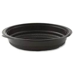 Anchor 32 oz. 8.5 in. Diameter x 1.92 in. Plastic MicroRaves Incredi-Bowl Base - Black (150/Carton)