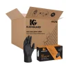 Ansell 9.5 in. Long 6 mil Thick G10 Powder-Free Kraken Grip Nitrile Gloves - X-Large, Black (900/Carton)