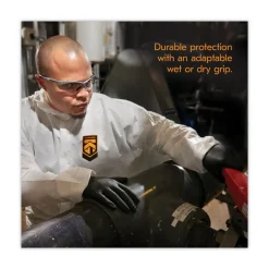 Ansell 9.5 in. Long 6 mil Thick G10 Powder-Free Kraken Grip Nitrile Gloves - X-Large, Black (900/Carton)