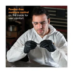 Ansell 9.5 in. Long 6 mil Thick G10 Powder-Free Kraken Grip Nitrile Gloves - X-Large, Black (900/Carton)