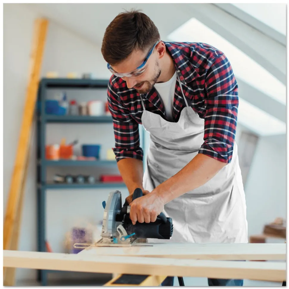 Ansell 28 in. x 40 in. A20 Apron - One Size Fits All/White (100/Carton)