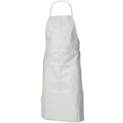 Ansell 28 in. x 40 in. A40 Film Laminate Liquid/Particle Protection Apron - White (100/Carton)