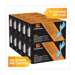 Ansell 4 mil Thick 9.5 in. Long Powder-Free G10 Comfort Plus Blue Nitrile Gloves - Medium, Light Blue (100/Box, 10 Boxes/Carton)
